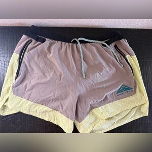 Nike Dri-FIT Trail Light Yellow Shorts